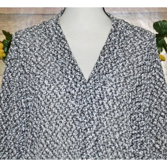 Alfred Dunner Women's Black & White Open Front Cardigan Sweater Plus Size 1X - Picture 4 of 9